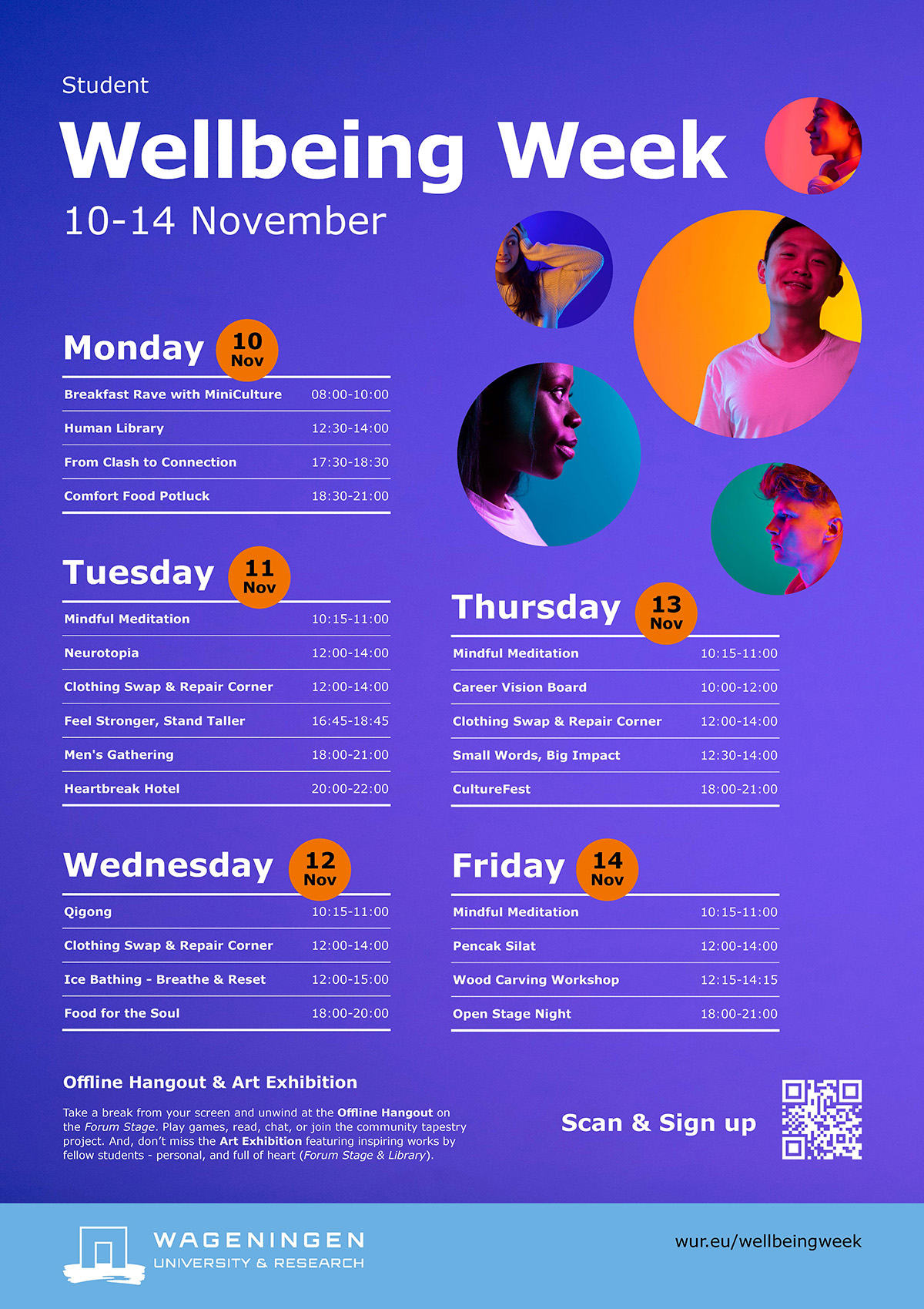 Programmaposter Wellbeing Week 2025